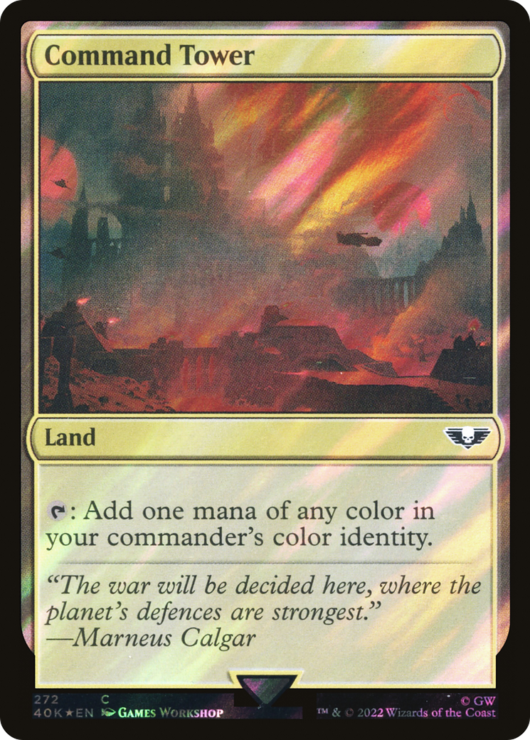 Command Tower (272) (Surge Foil) (40K-272)  Foil - Warhammer 40,000 Commander