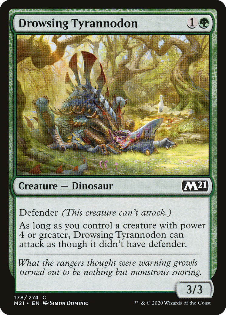 Drowsing Tyrannodon (M21-178)  Foil - Core Set 2021