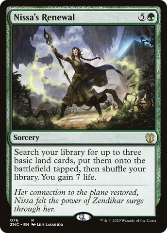 Nissa's Renewal (ZNC-076)  - Zendikar Rising Commander