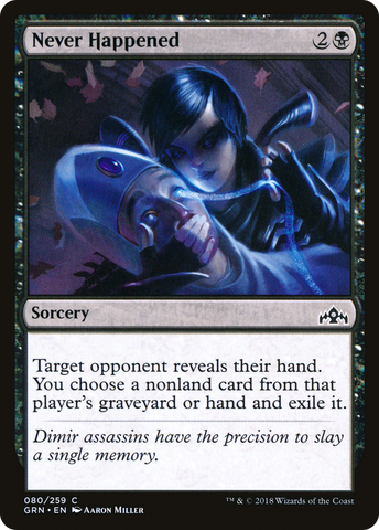 Never Happened (GRN-080)  Foil - Guilds of Ravnica