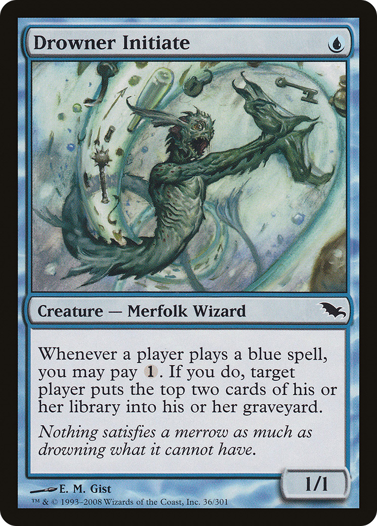 Drowner Initiate (SHM-036)  Foil - Shadowmoor