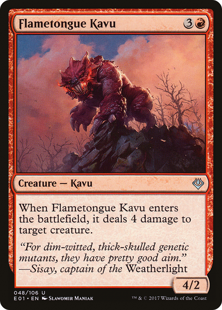Flametongue Kavu (AC2-048)  - Archenemy: Nicol Bolas