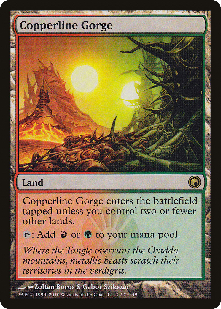 Copperline Gorge (SOM-225)  Foil - Scars of Mirrodin