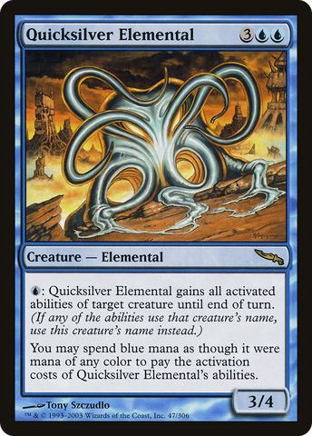 Quicksilver Elemental (MRD-047)  Foil - Mirrodin