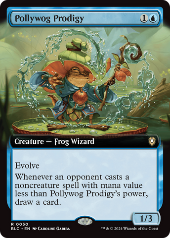 Pollywog Prodigy (Extended Art) (BLC-050)  - Bloomburrow Commander: (Extended Art)
