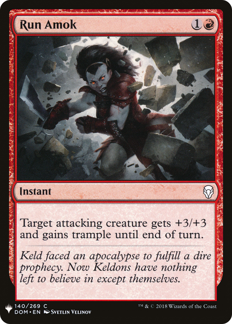 Run Amok (LIST-DOM-140)  - The List