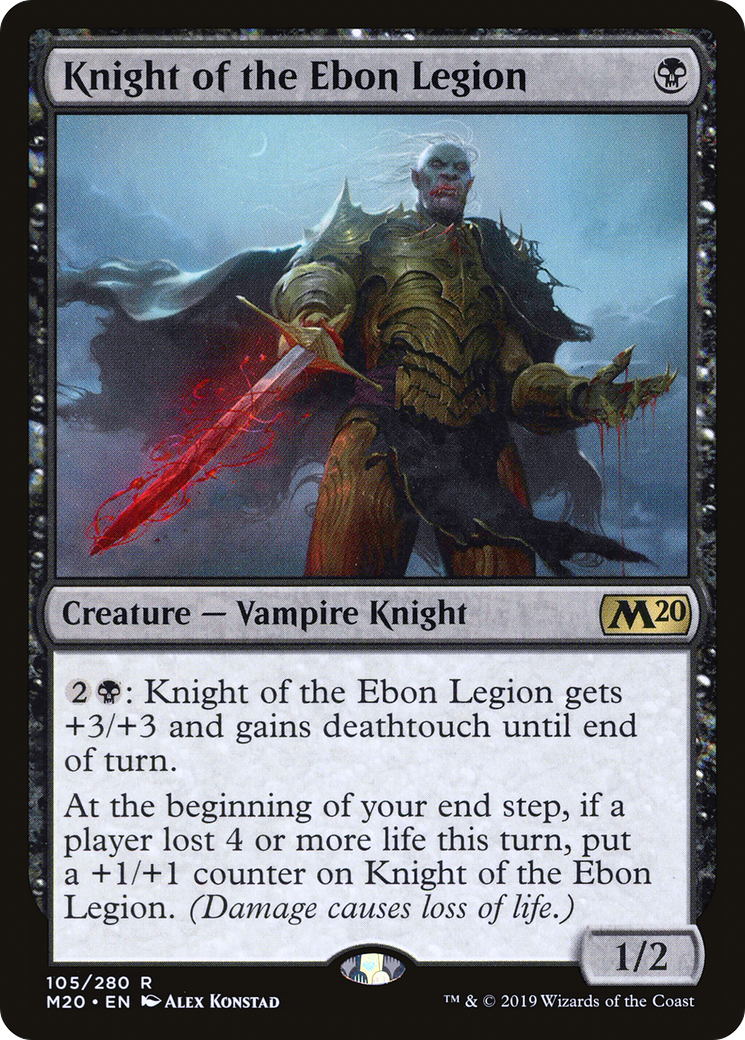 Knight of the Ebon Legion (M20-105) - Core Set 2020 Foil