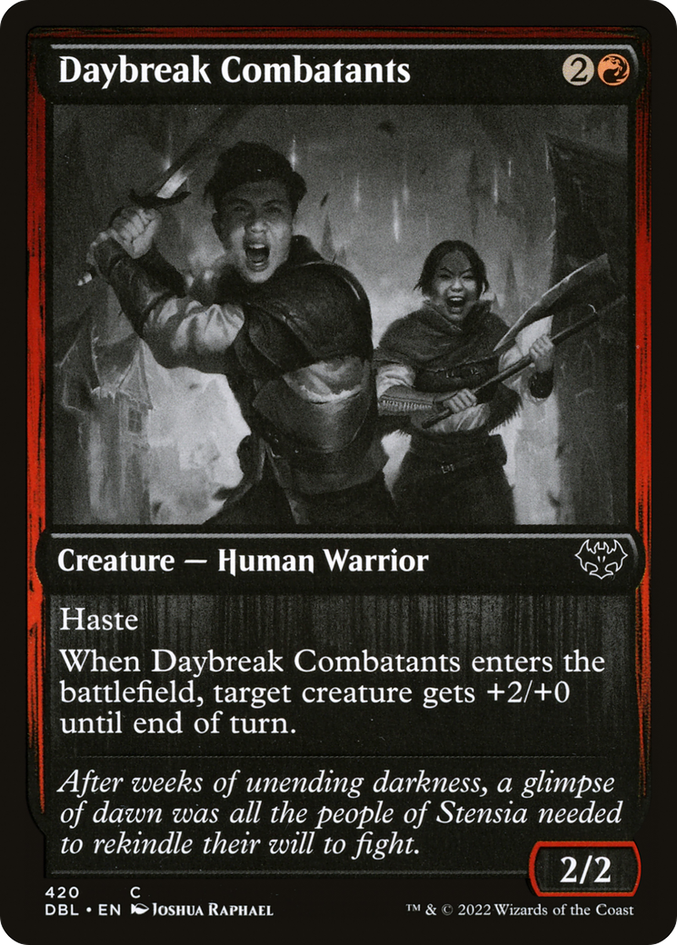 Daybreak Combatants (DBL-420)  Foil - Innistrad: Double Feature