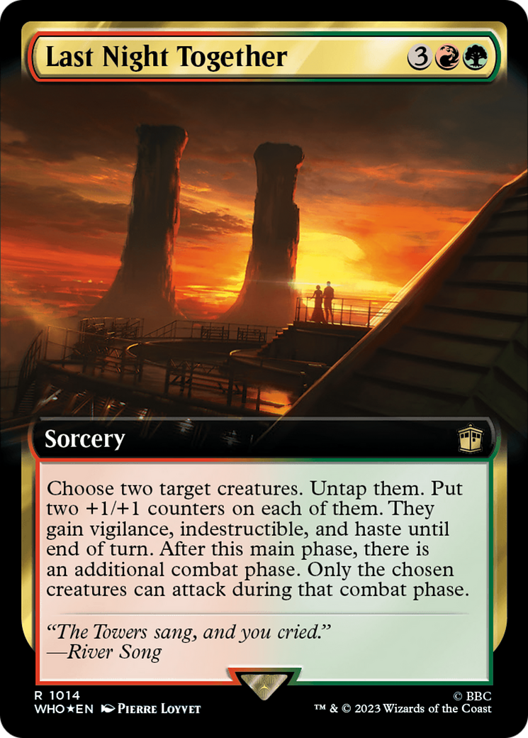 Last Night Together (Extended Art) (Surge Foil) (WHO-1014)  Foil - Doctor Who: (Extended Art)
