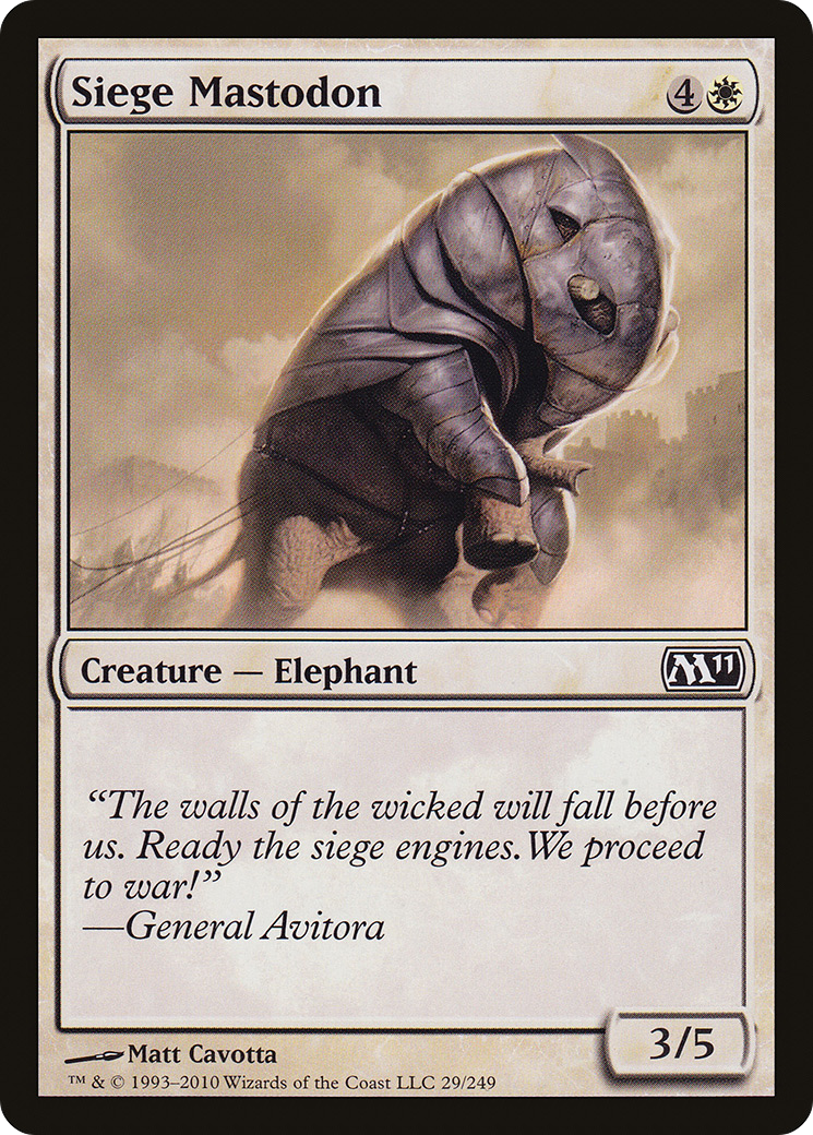 Siege Mastodon (M11-029)  Foil - Magic 2011