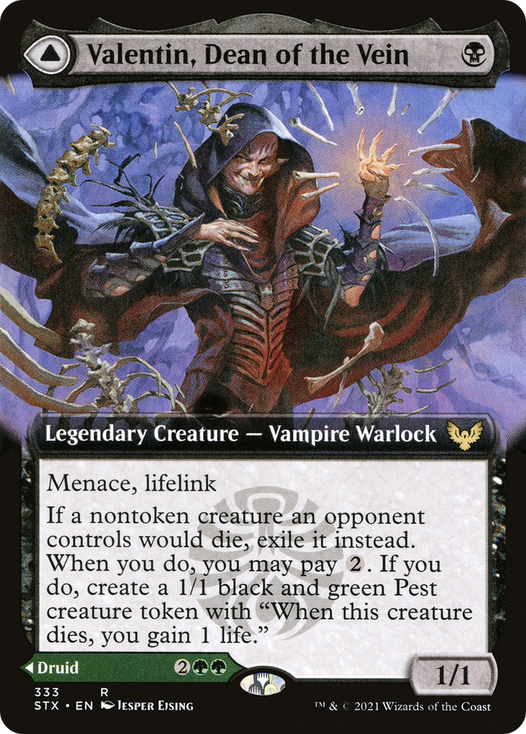 Valentin, Dean of the Vein (Extended Art) (STX-333)  - Strixhaven: School of Mages: (Extended Art)