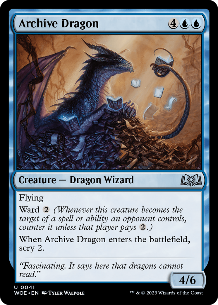 Archive Dragon (WOE-041)  - Wilds of Eldraine
