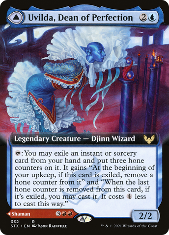 Uvilda, Dean of Perfection (Extended Art) (STX-332)  - Strixhaven: School of Mages: (Extended Art)