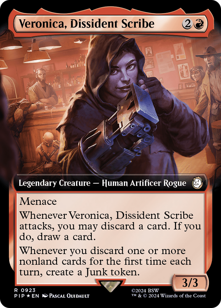 Veronica, Dissident Scribe (Extended Art) (Surge Foil) (PIP-923) - Fallout: (Extended Art) Foil