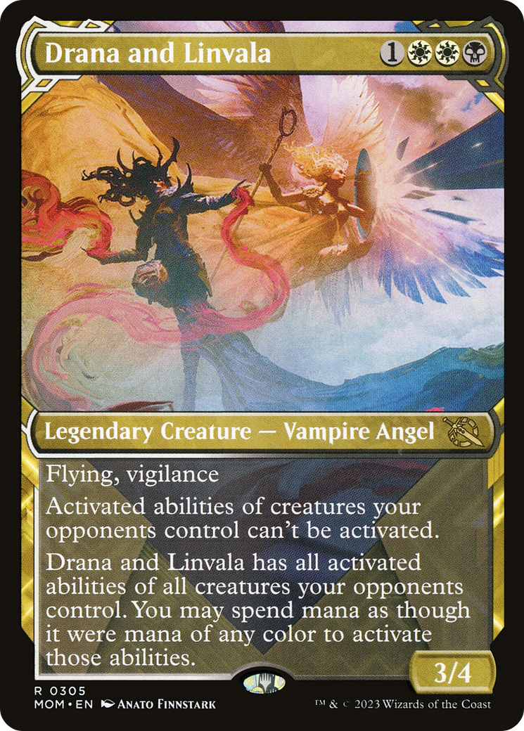 Drana and Linvala (Showcase) (MOM-305)  Foil - March of the Machine: (Showcase)