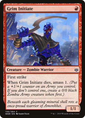Grim Initiate (WAR-130)  Foil - War of the Spark