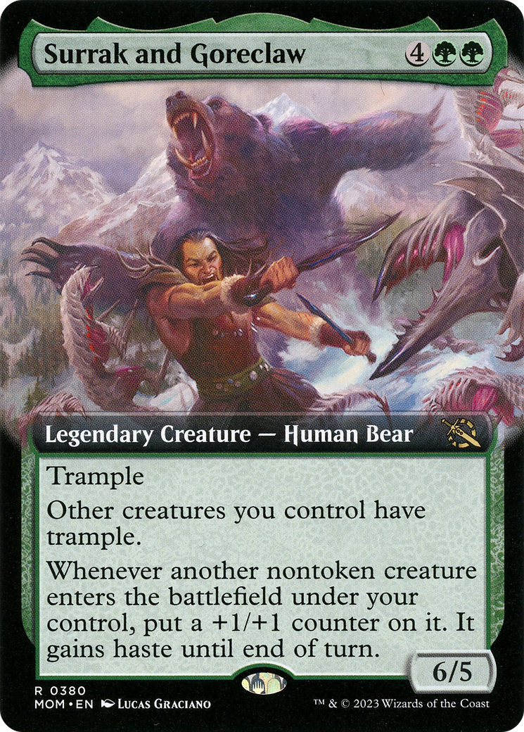Surrak and Goreclaw (Extended Art) (MOM-380)  - March of the Machine: (Extended Art)