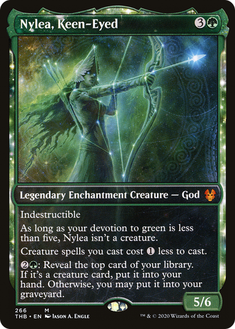 Nylea, Keen-Eyed (Showcase) (THB-266)  - Theros Beyond Death: (enchantment, Showcase)