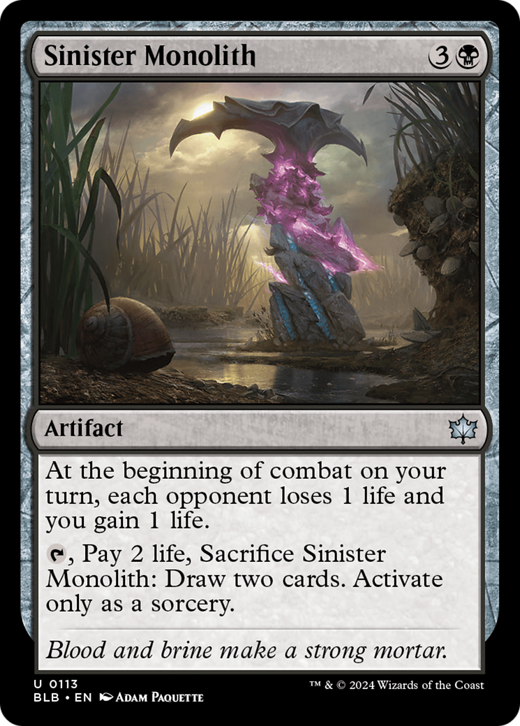 Sinister Monolith (BLB-113)  - Bloomburrow