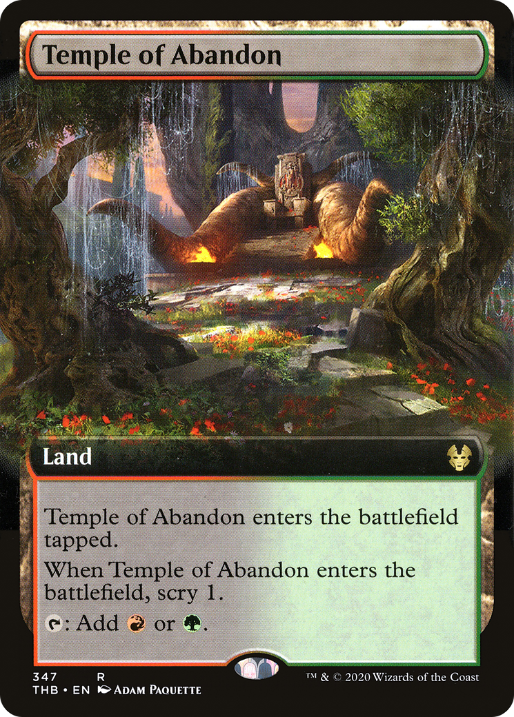 Temple of Abandon (Extended Art) (THB-347)  - Theros Beyond Death: (Extended Art)
