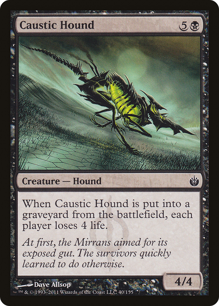 Caustic Hound (MBS-040)  Foil - Mirrodin Besieged