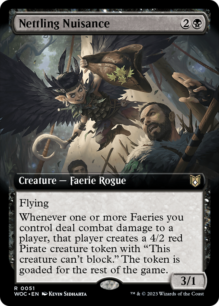 Nettling Nuisance (Extended Art) (WOC-051)  - Wilds of Eldraine Commander: (Extended Art)