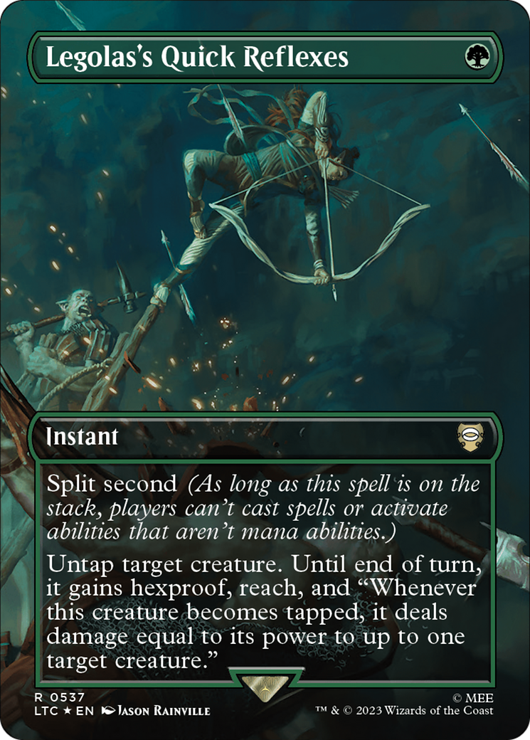 Legolas's Quick Reflexes (Borderless) (Surge Foil) (LTC-537)  Foil - Tales of Middle-earth Commander