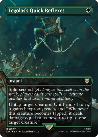 Legolas's Quick Reflexes (Borderless) (Surge Foil) (LTC-537)  Foil - Tales of Middle-earth Commander