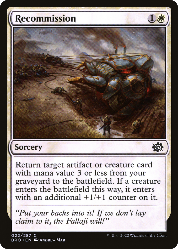 Recommission (BRO-022)  - The Brothers' War