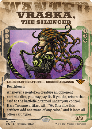Vraska, the Silencer (Showcase) (OTJ-299)  - Outlaws of Thunder Junction: (Showcase) (Borderless)