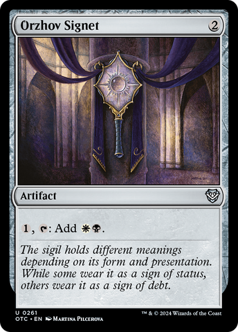 Orzhov Signet (OTC-261)  - Outlaws of Thunder Junction Commander