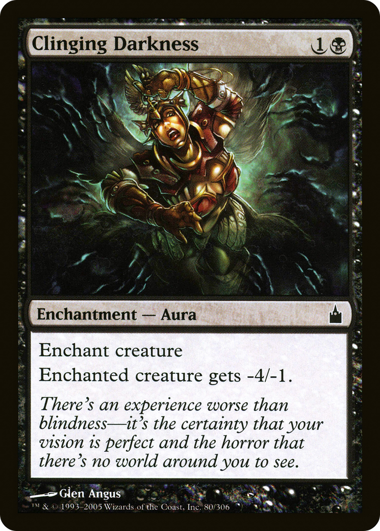 Clinging Darkness (RAV-080)  Foil - Ravnica: City of Guilds