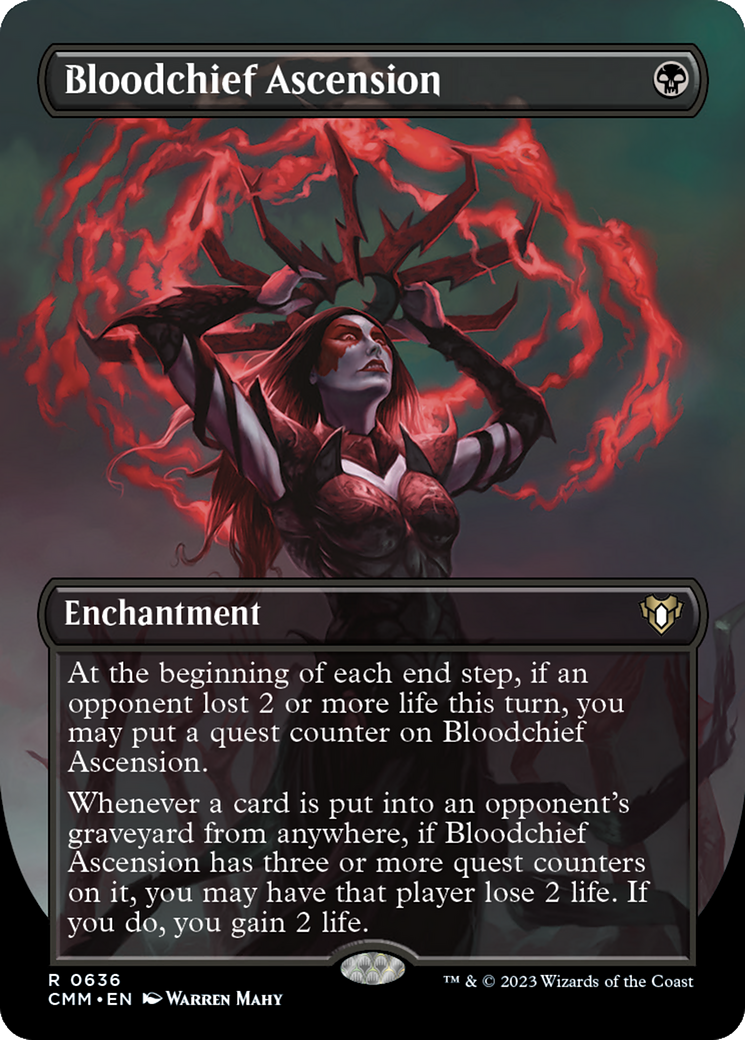 Bloodchief Ascension (Borderless) (CMM-636)  Foil - Commander Masters