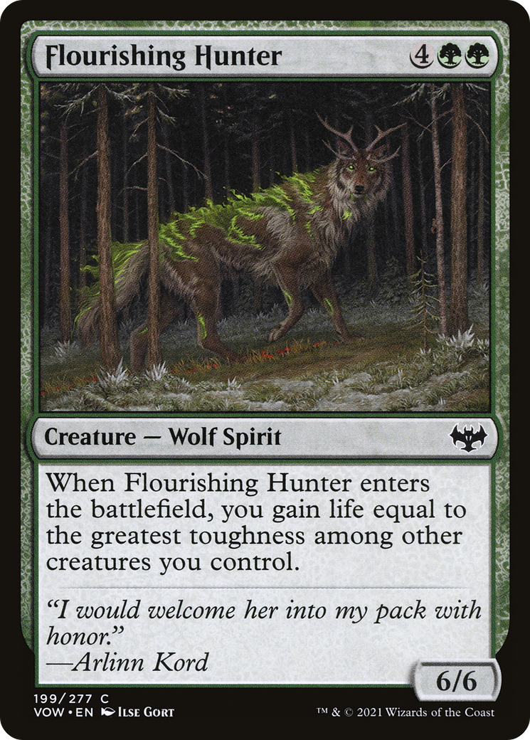 Flourishing Hunter (VOW-199)  Foil - Innistrad: Crimson Vow