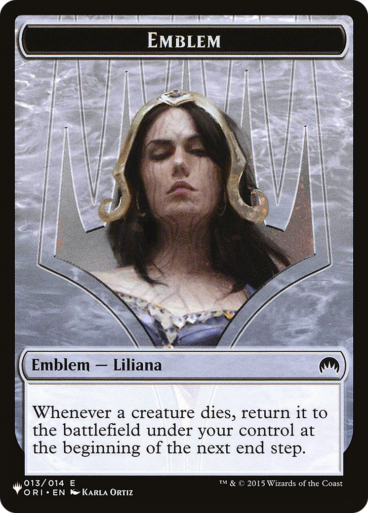 Liliana, Defiant Necromancer Emblem (PLST-TORI-13)  - The List