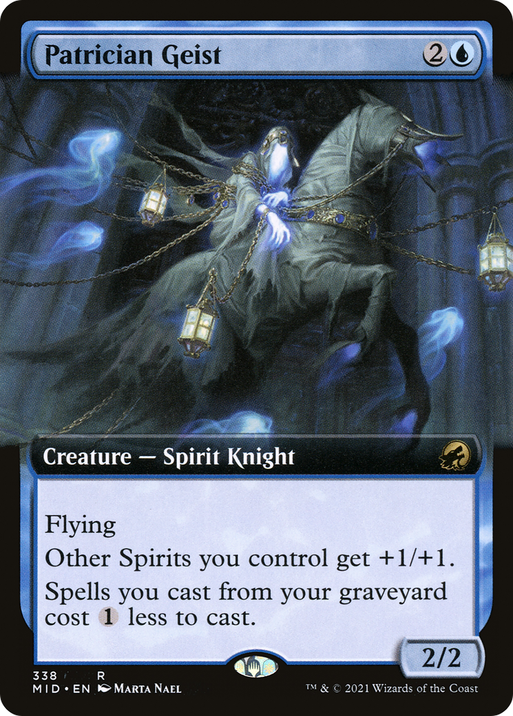 Patrician Geist (Extended Art) (MID-338)  Foil - Innistrad: Midnight Hunt: (Extended Art)