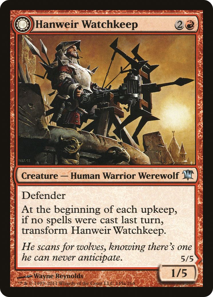 Hanweir Watchkeep (ISD-145)  - Innistrad: (Double Faced Transform)