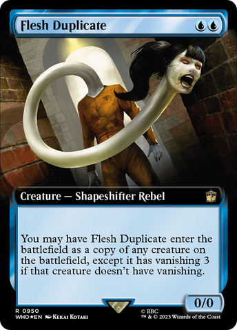 Flesh Duplicate (Extended Art) (Surge Foil) (WHO-950)  Foil - Doctor Who: (Extended Art)