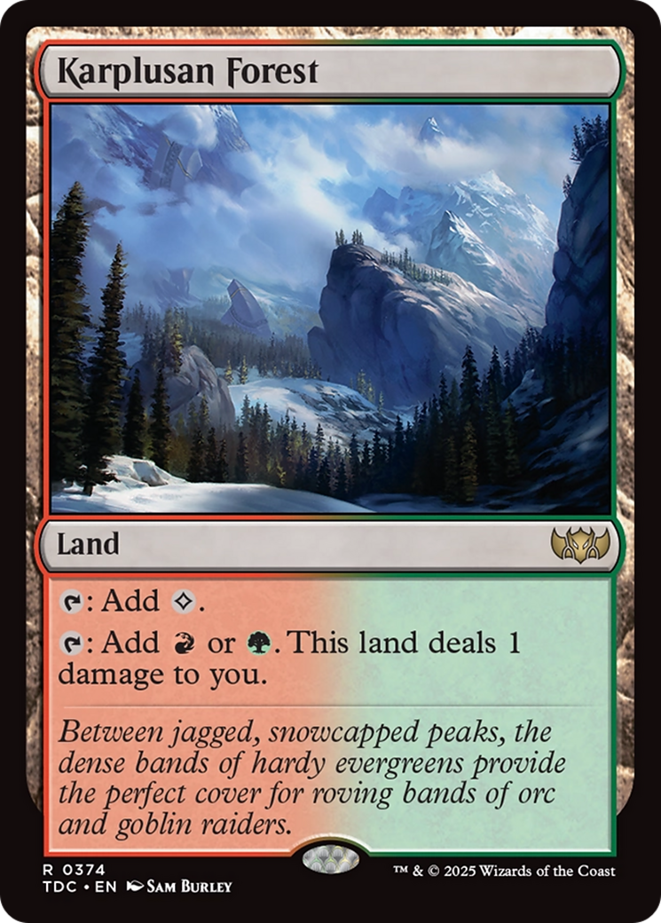 Karplusan Forest (TDC-374) - Commander: Tarkir: Dragonstorm
