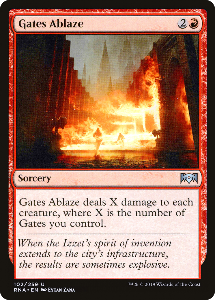 Gates Ablaze (RNA-102)  Foil - Ravnica Allegiance