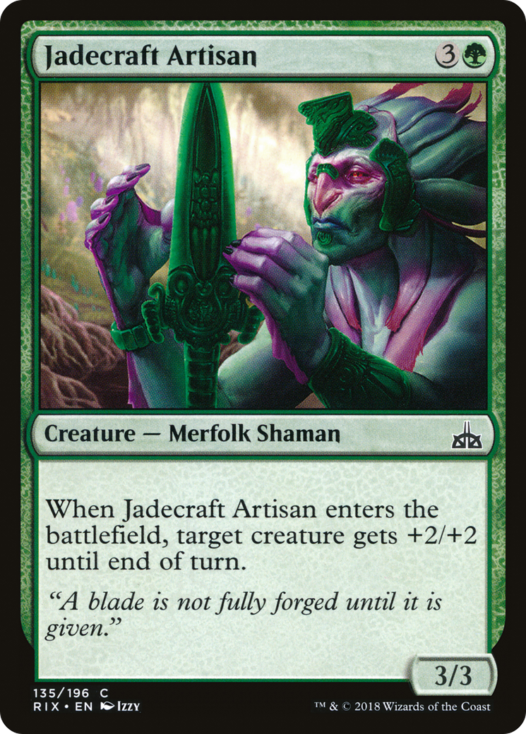 Jadecraft Artisan (RIX-135)  Foil - Rivals of Ixalan