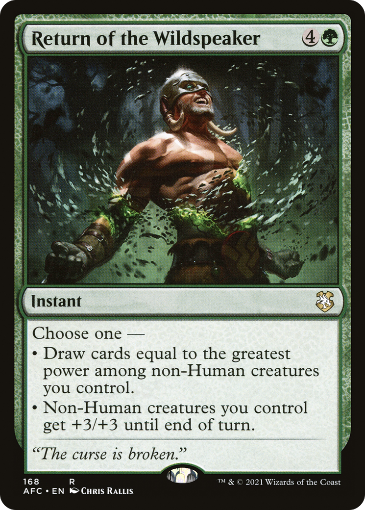 Return of the Wildspeaker (AFC-168) - Adventures in the Forgotten Realms Commander