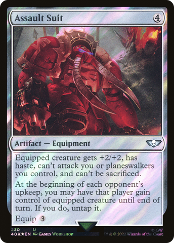 Assault Suit (Surge Foil) (40K-230)  Foil - Warhammer 40,000 Commander