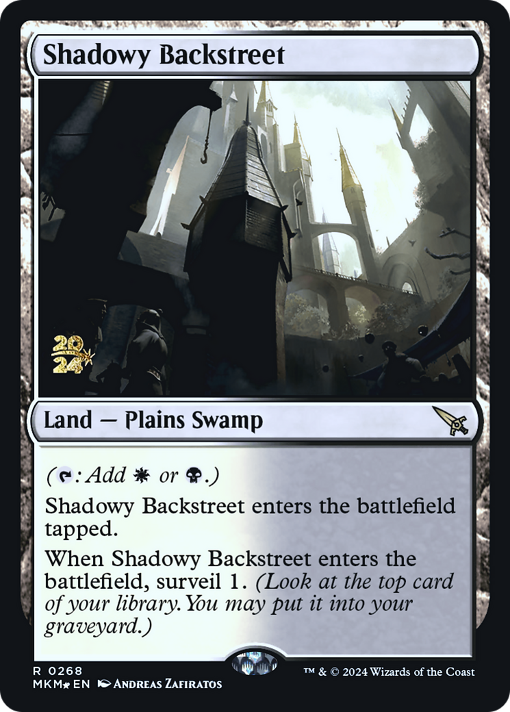 Shadowy Backstreet (PRE-268)  Foil - Murders at Karlov Manor Promos