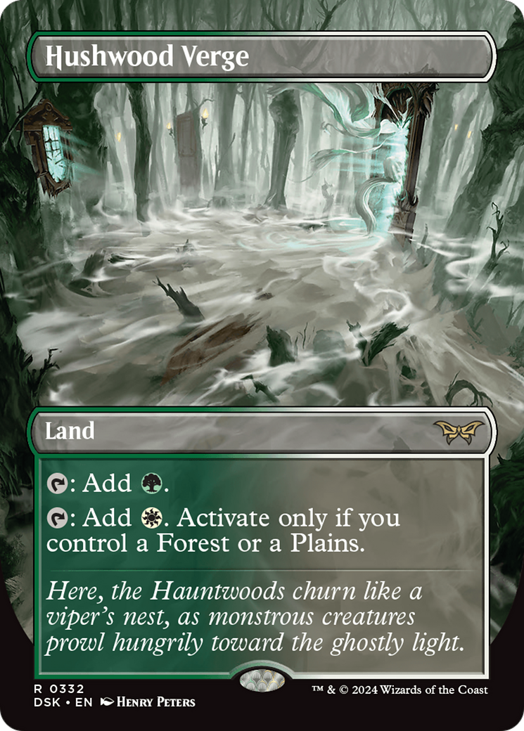 Hushwood Verge (Borderless) (DSK-332)  Foil - Duskmourn: House of Horror