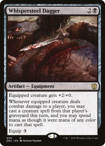 Whispersteel Dagger (ZNC-005)  - Zendikar Rising Commander