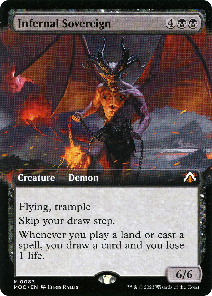 Infernal Sovereign (Extended Art) (MOC-083)  Foil - March of the Machine Commander: (Extended Art)