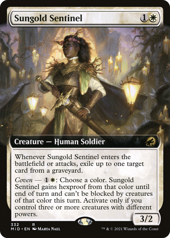 Sungold Sentinel (Extended Art) (MID-332)  Foil - Innistrad: Midnight Hunt: (Extended Art)