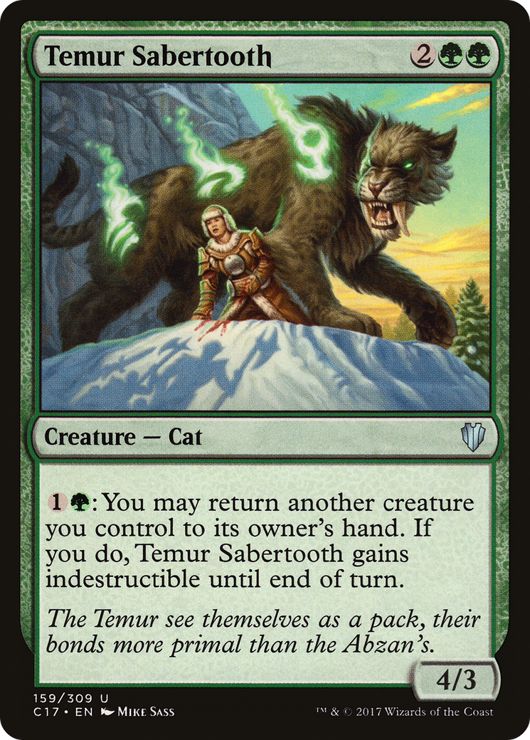 Temur Sabertooth (C17-159)  - Commander 2017