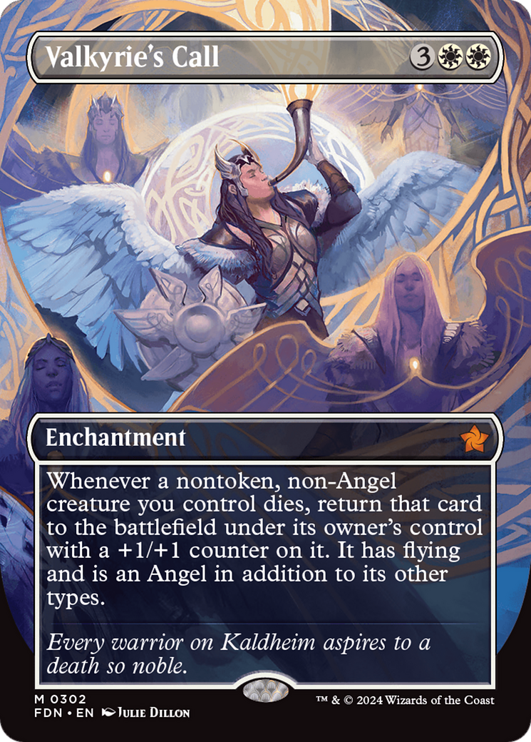 Valkyrie's Call (Borderless) (FDN-302)  - Foundations: (enchantment)